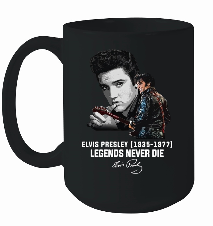 Elvis Presley 1935 1977 Legends Never Die Signature shirt Ceramic Mug