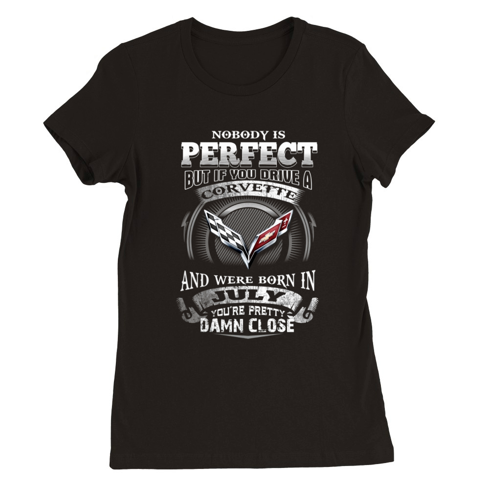 DRIVE A CORVETTE JULY Premium Womens Crewneck T-shirt