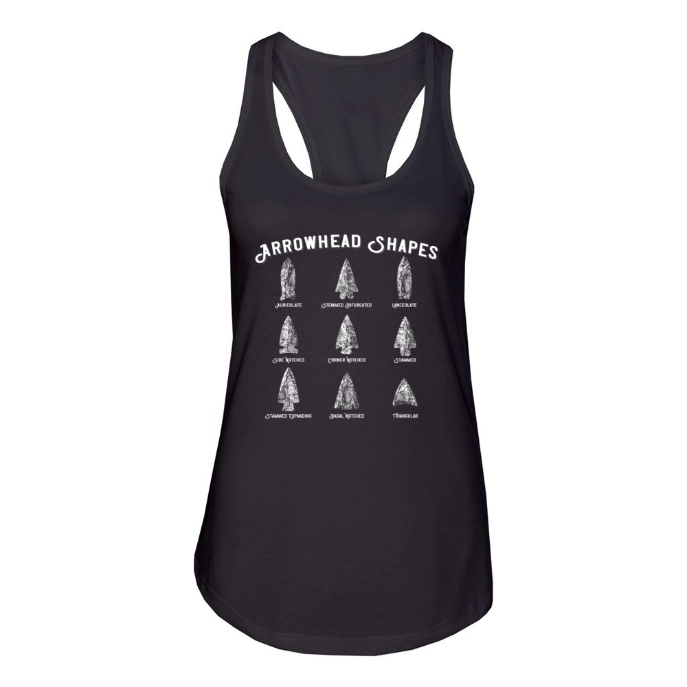 Arrowhead Shapes Collecting Vintage Look Gifts Women's Racerback Tank