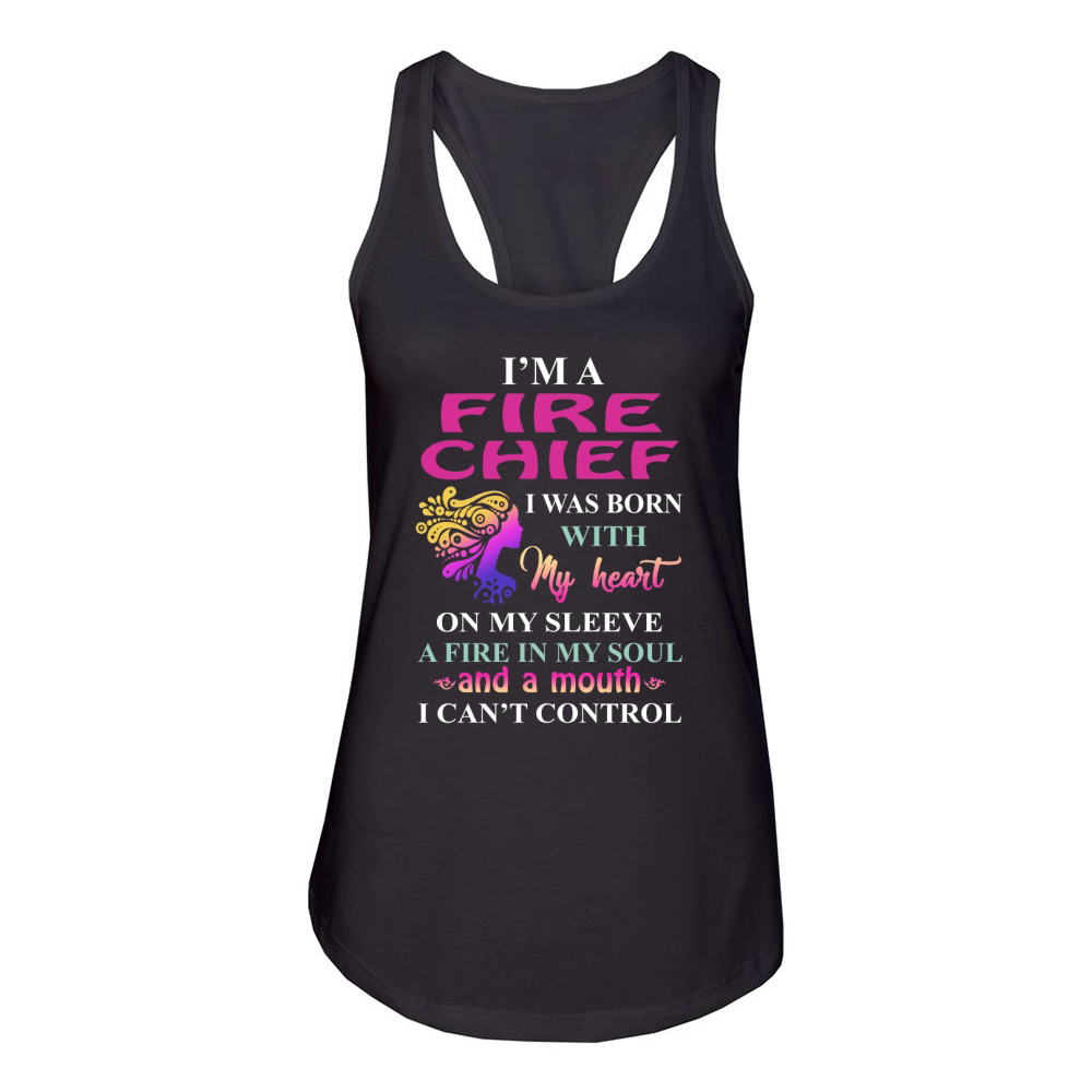 FIRE CHIEF Cant Control Women's Racerback Tank