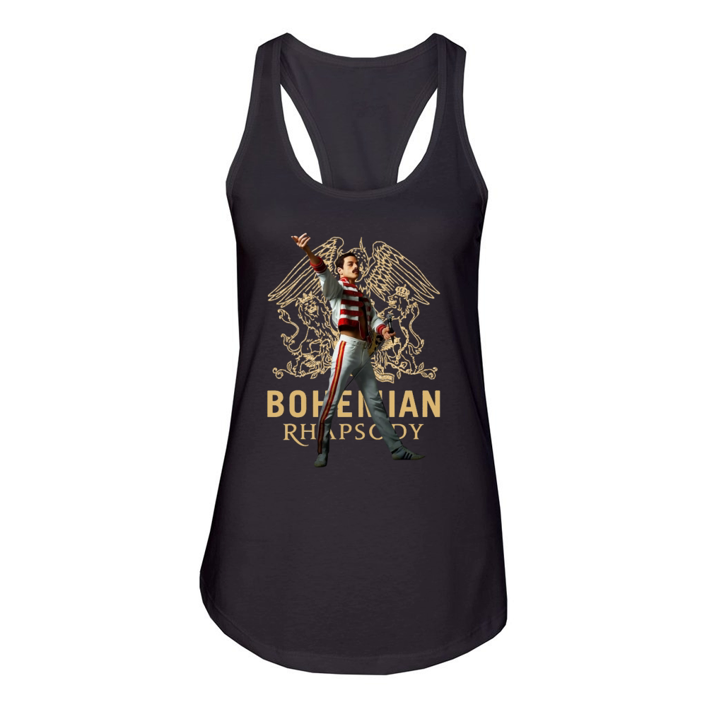 Freddie Mercury Queen Bohemian Rhapsody Tank Top shirt Women's Racerback Tank