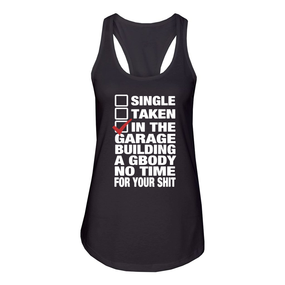 In The Garage Building A Gbody T-Shirt Women's Racerback Tank