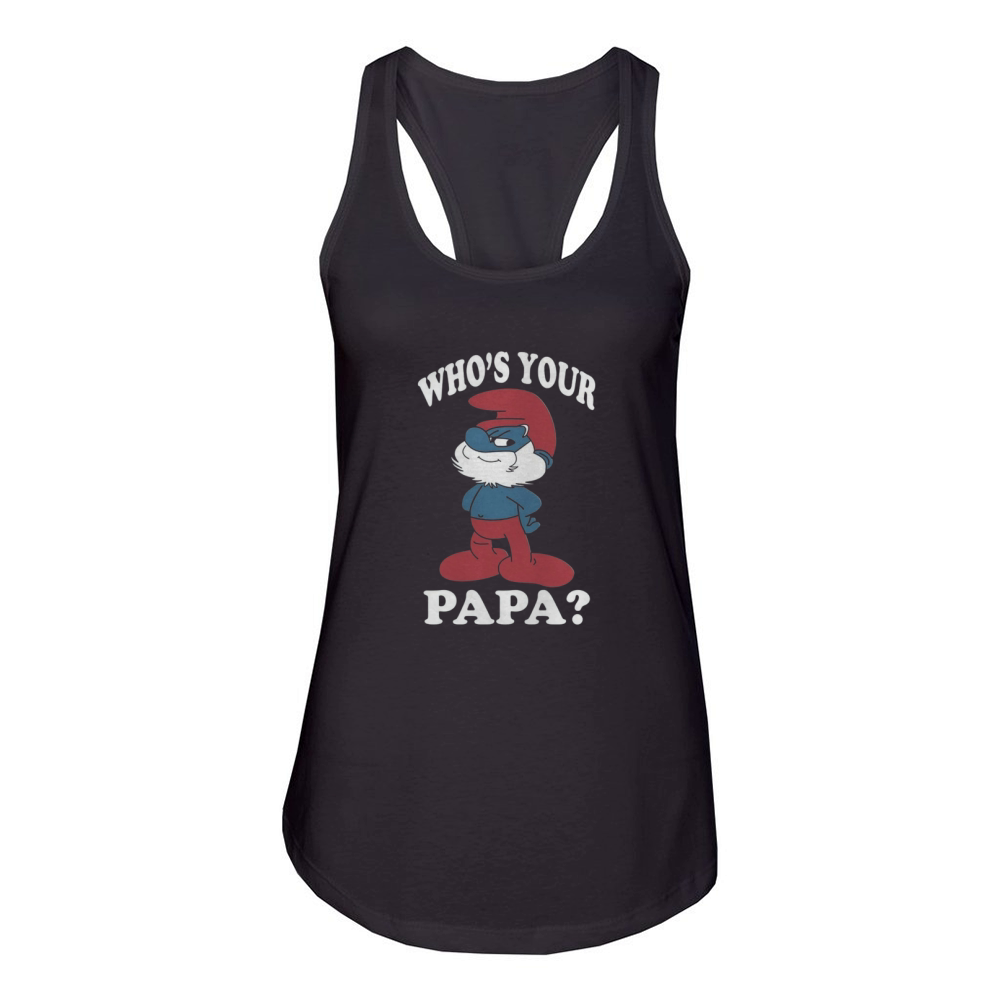 Papa smurf shirt Women's Racerback Tank