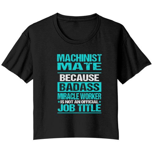 MACHINIST MATE Bella Ladies Flowy Crop T-shirt