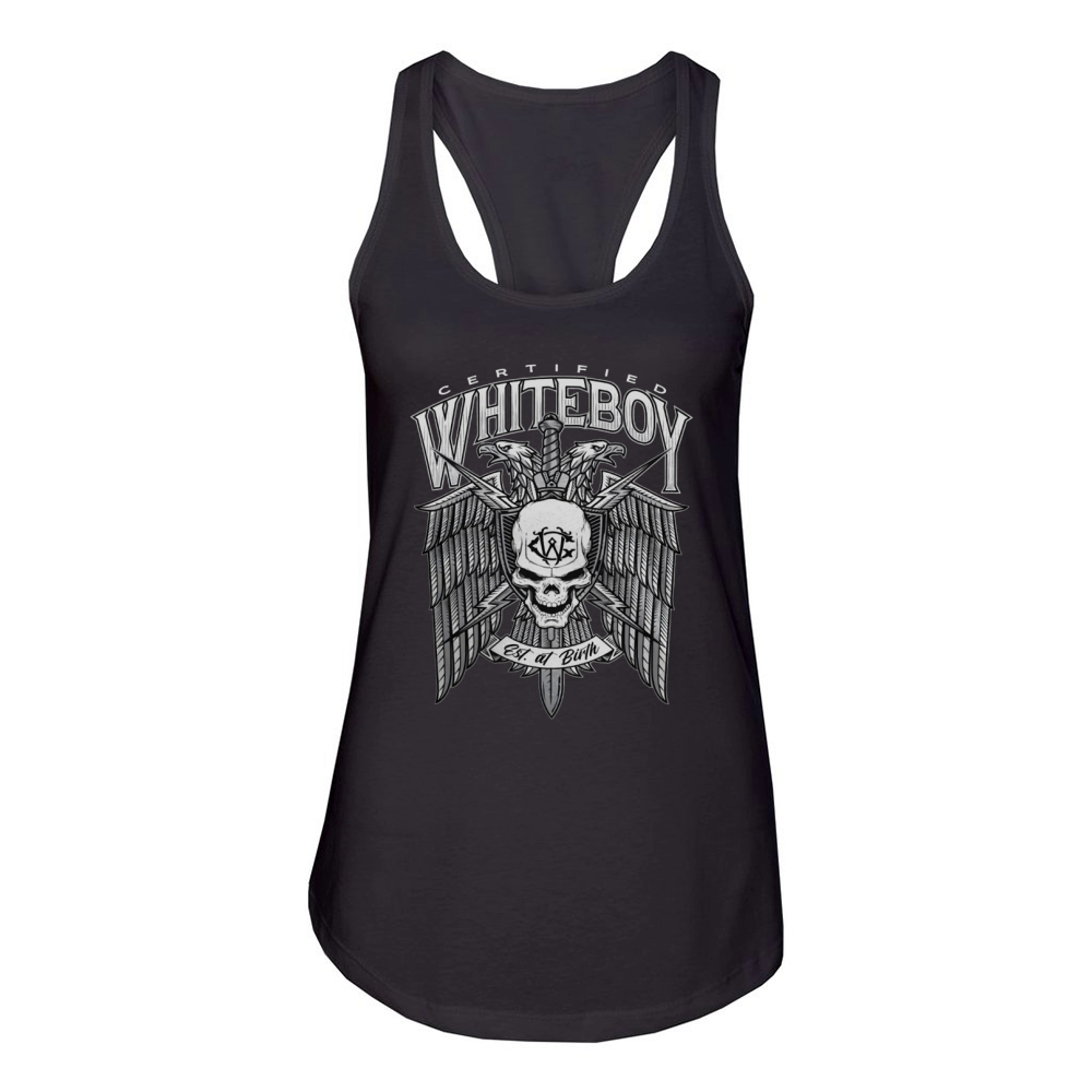 Certified Whiteboy Est At Birth Women's Racerback Tank