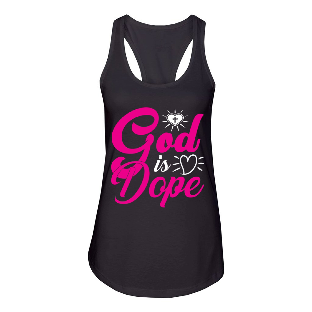 God is dope(2) Women's Racerback Tank