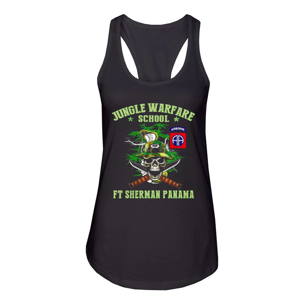 Jungle Warfare school Ft Sherman Panama Women's Racerback Tank