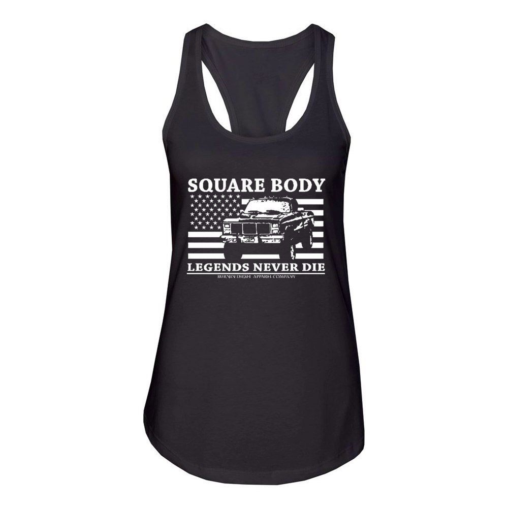 Square body legends never die Women's Racerback Tank