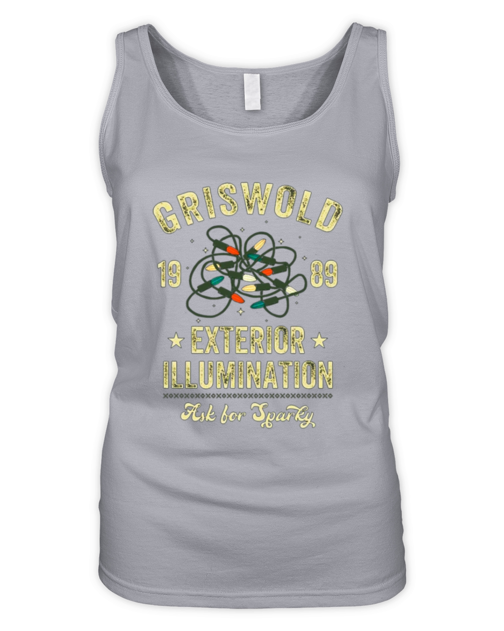 Griswold 1989 Exterior Illumination Christmas Tree Organic Women's Tank Top