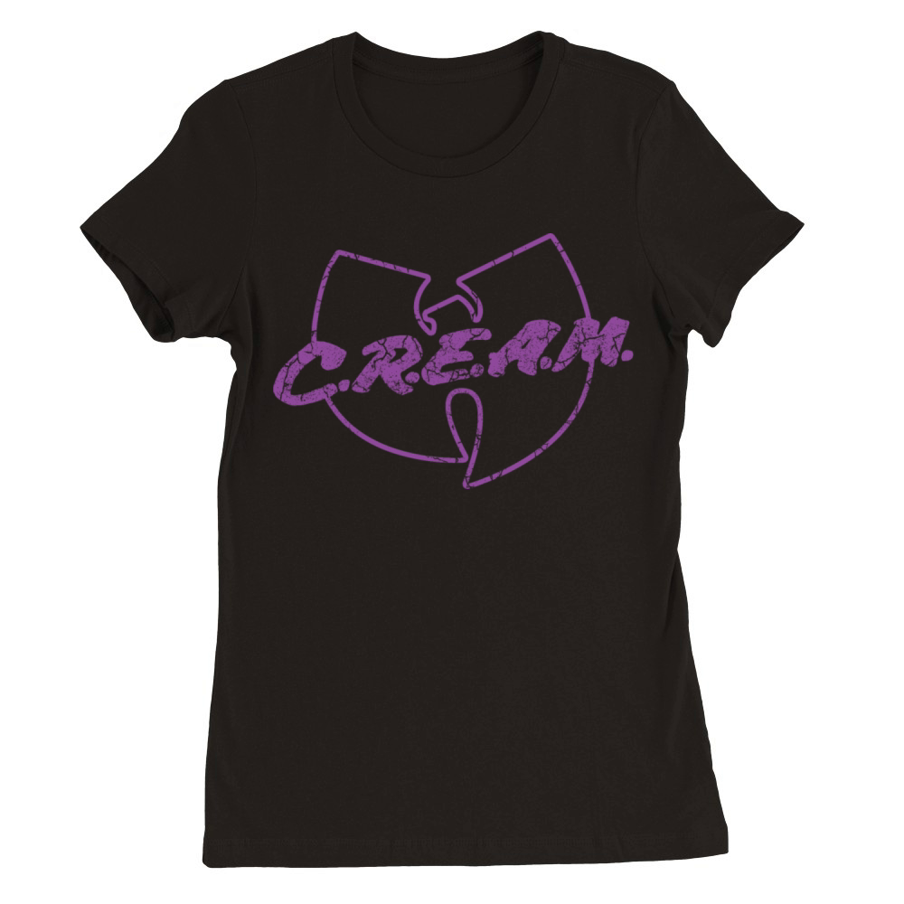 cream wutang purple Premium Womens Crewneck T-shirt