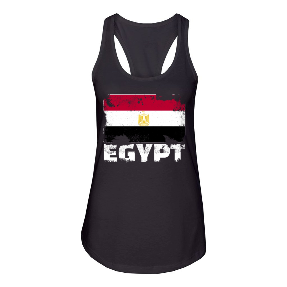 Egypt Flag Vintage Distressed Egyptian Grunge Trav Women's Racerback Tank
