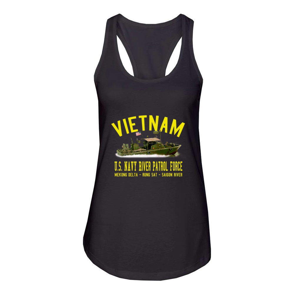 Vietnam us navy river patrol force Women's Racerback Tank