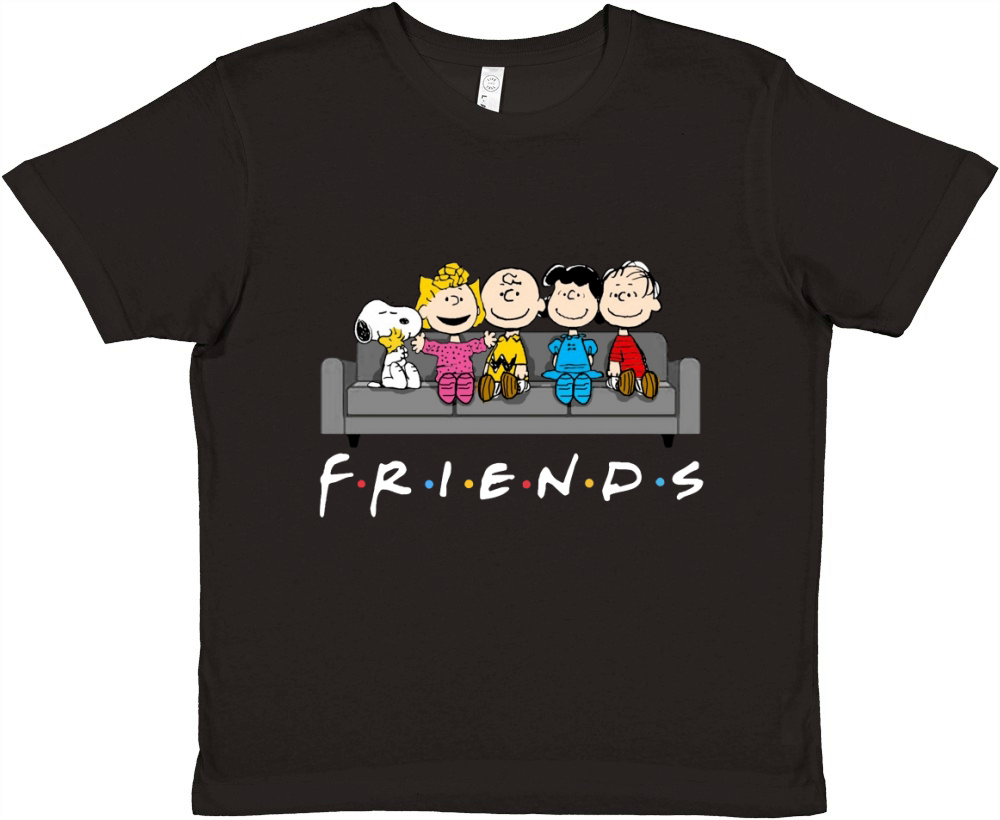 Peanuts Snoopy Friends Premium Kids Crewneck T-shirt