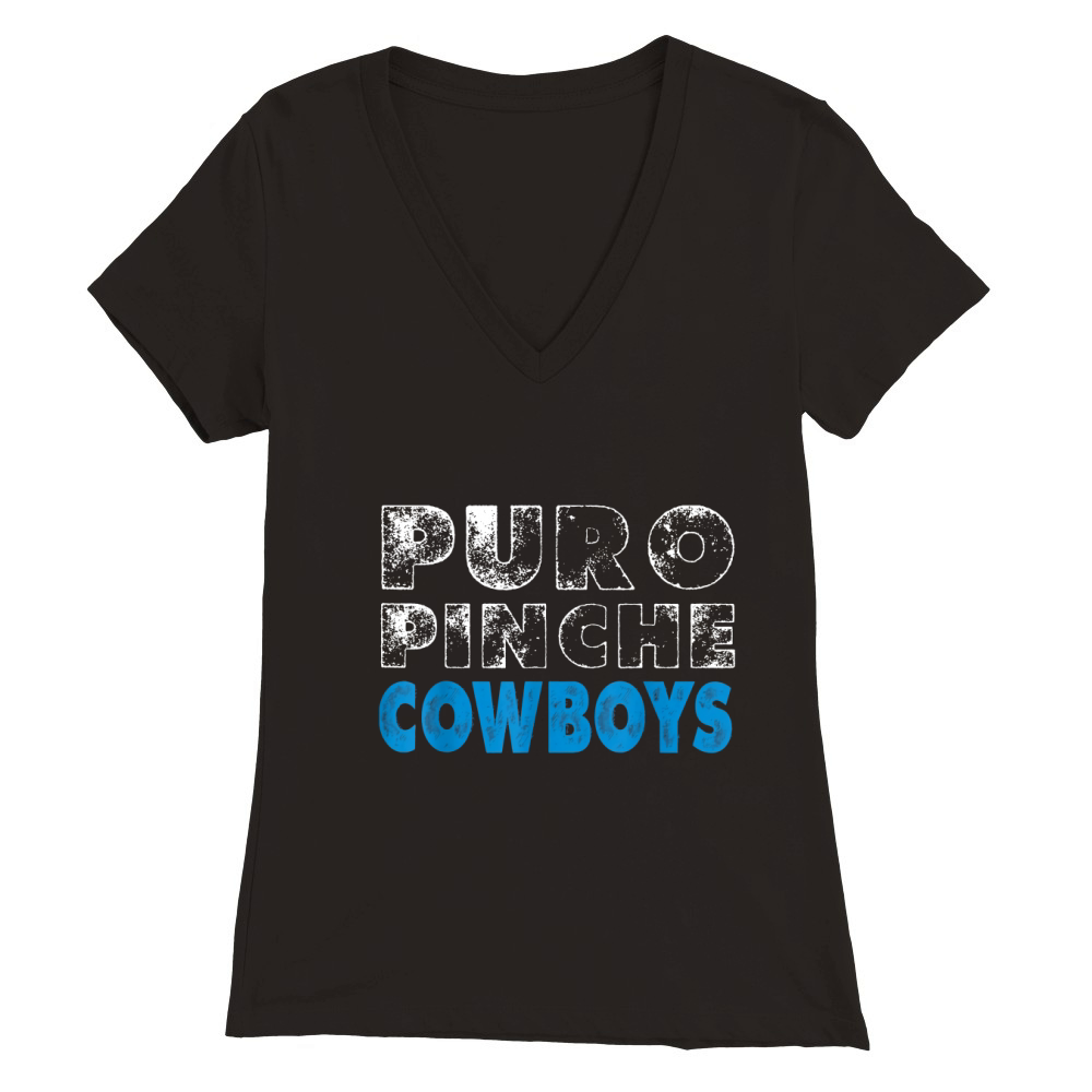 Puro Pinche Cowboys Premium Womens V-Neck T-shirt
