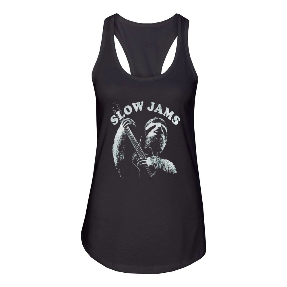 Sloth Playing Guitar Slow Jams Vintage TShirt Women's Racerback Tank