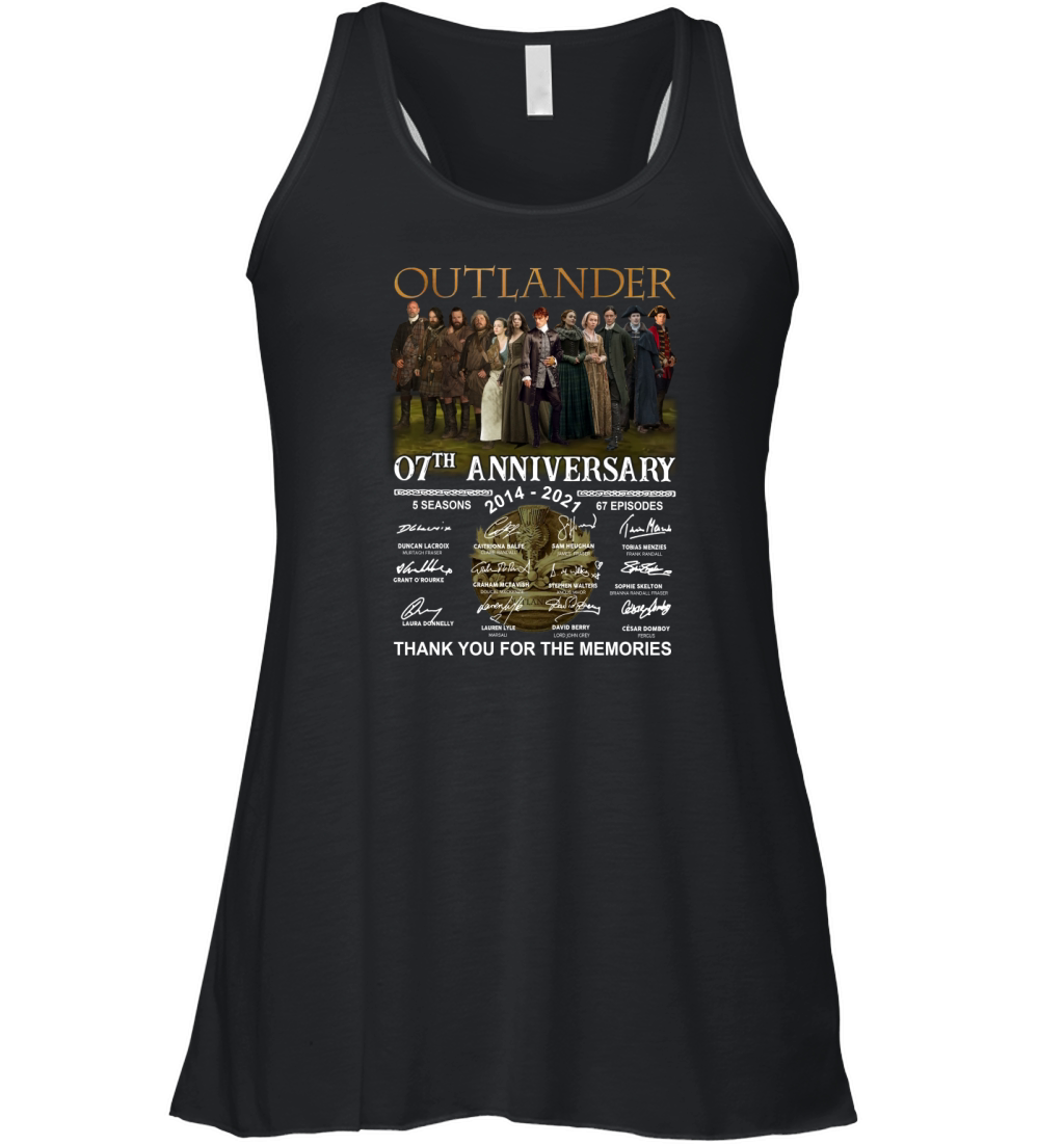 Outlander 07th anniversary 2014 2021 thank you for the memories signatures Women's Flowy Tank Top