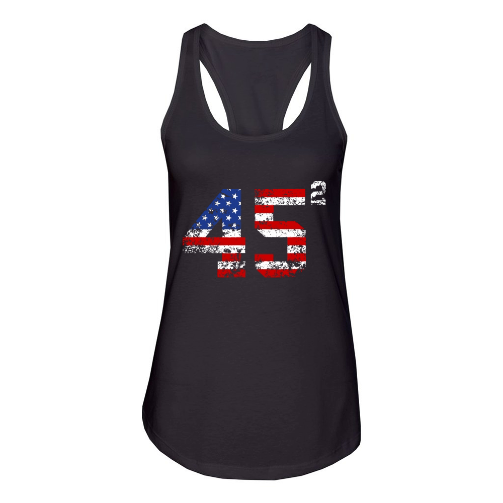 45 Squared American Donald Trump 2020 shirt Women's Racerback Tank