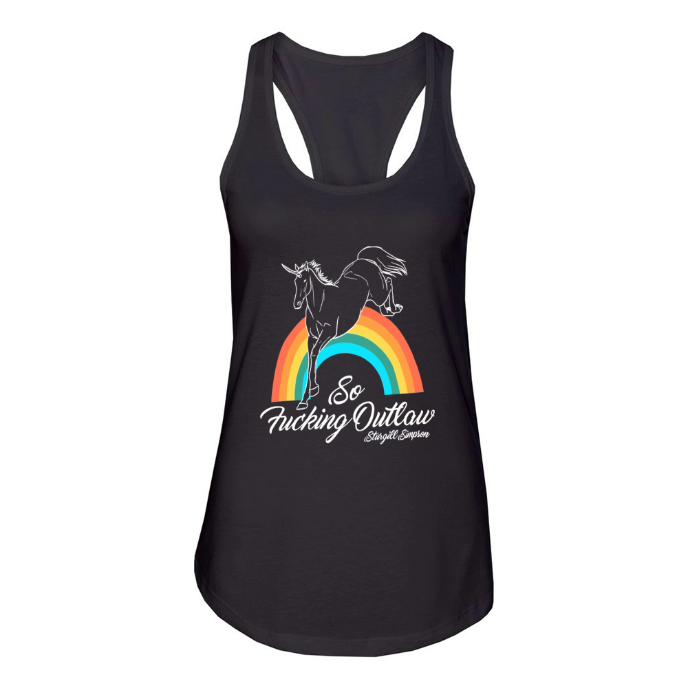 Sturgill Simpsons So Fking Outlaw Pattern Women's Racerback Tank