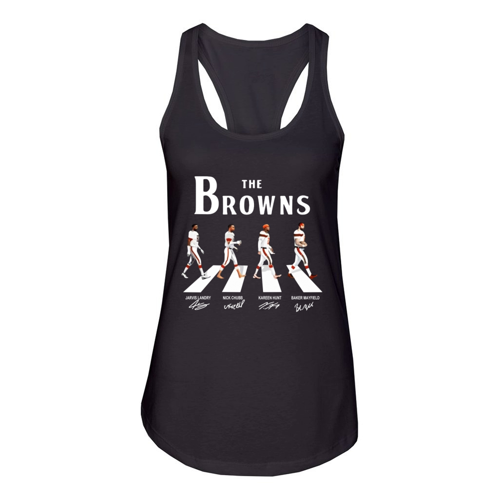The Browns Abbey Road signatures Women's Racerback Tank