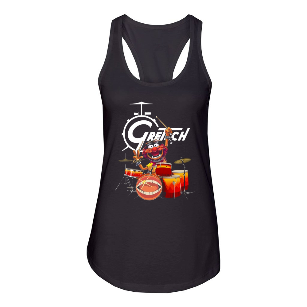 The Muppet Show Animal Playing Gretsch Drums Shirtc Women's Racerback Tank