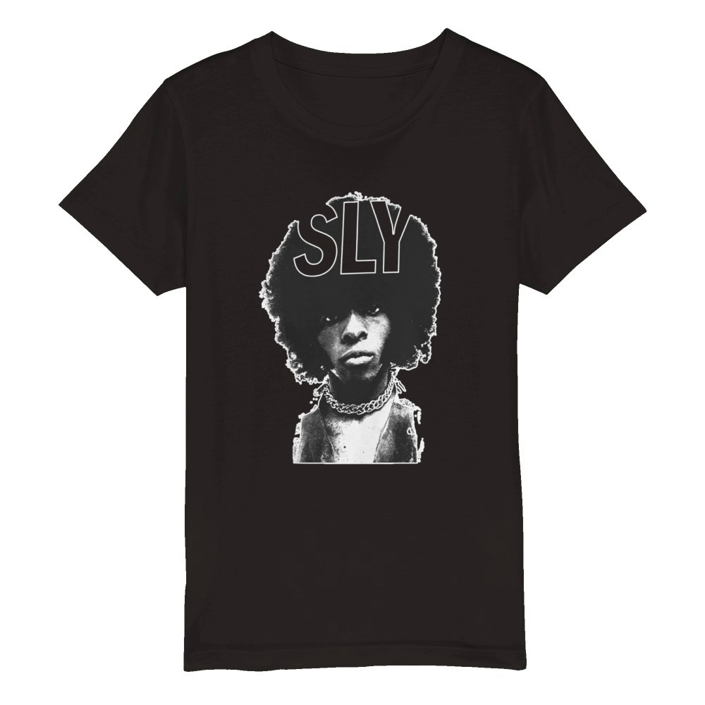 SLy Stone Portrait T-Shirt Organic Kids Crewneck T-shirt