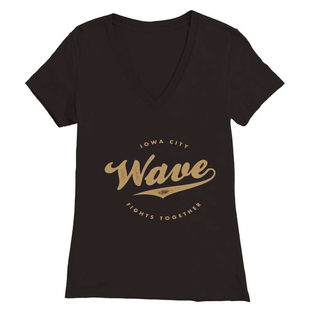 iowa wave Premium Womens V-Neck T-shirt