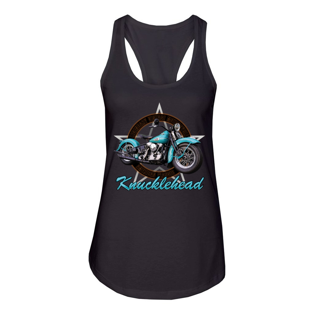 Knucklehead motorcycle Women's Racerback Tank