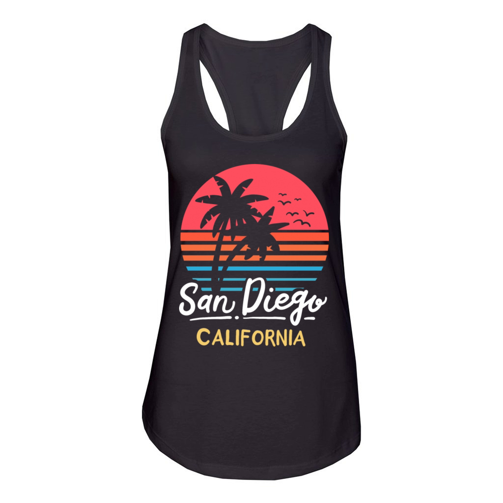 San Diego California Ca Vintage Women's Racerback Tank