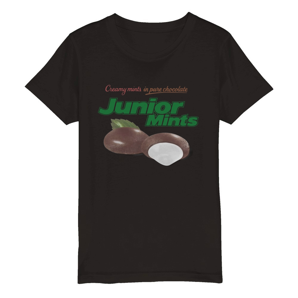 Junior Mints Box Logo Organic Kids Crewneck T-shirt