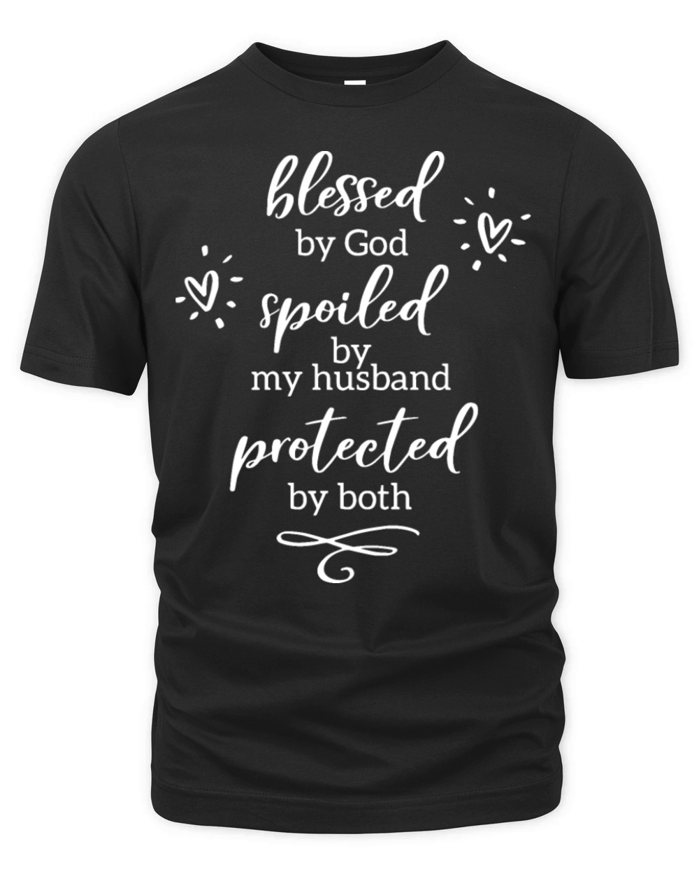 blessed by god spiled by my husband protected by b Organic Unisex T-shirt