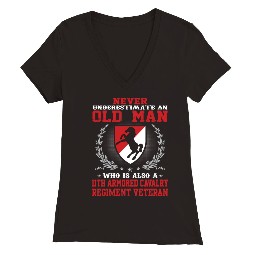 11TH ARMORED CAVALRY REGIMENT VETERAN Premium Womens V-Neck T-shirt