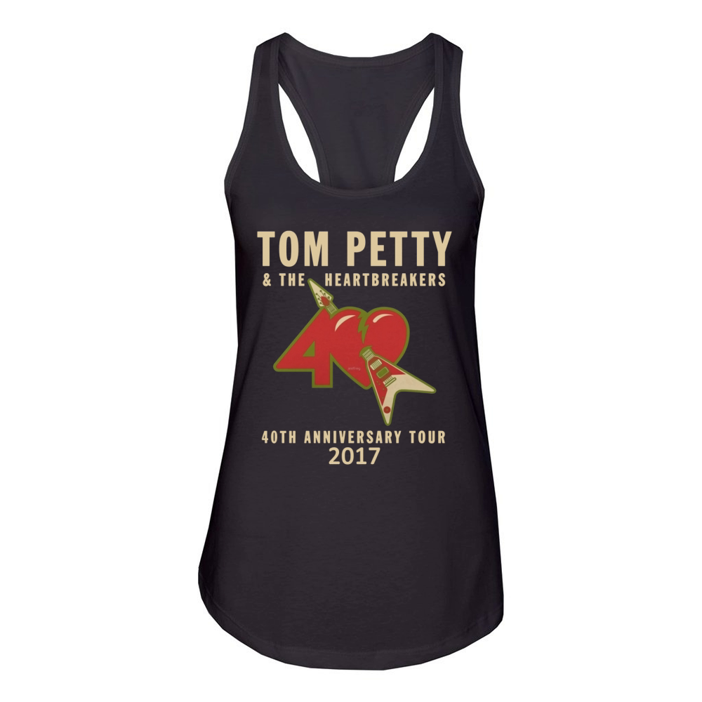 40th Anniversary Tour 2017 Tom Petty Women's Racerback Tank