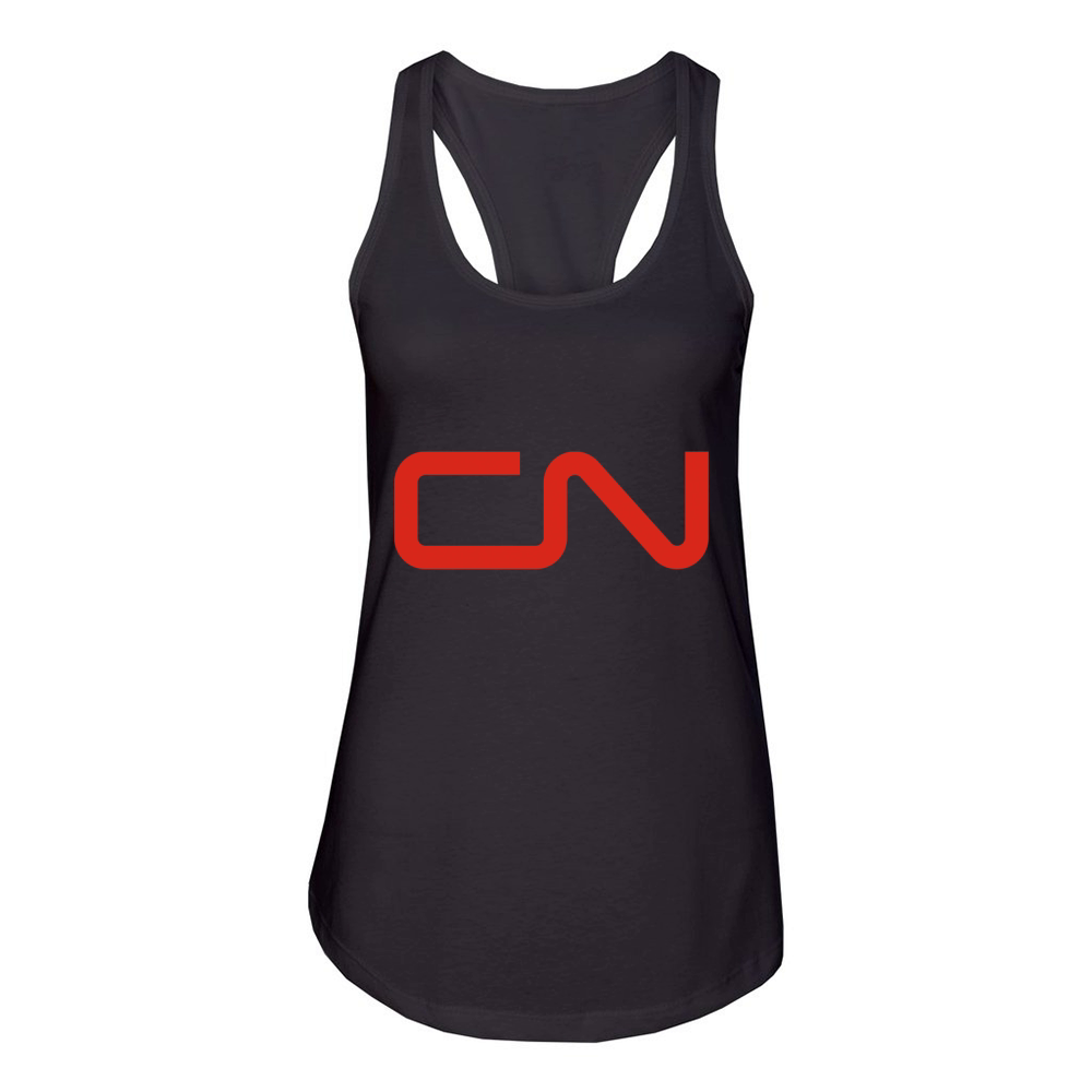 canadian national cn railway logo Women's Racerback Tank