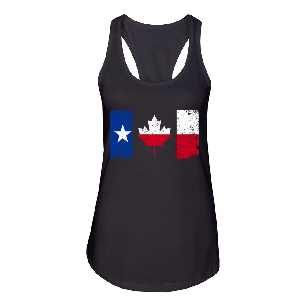 Canadian Texas Flag Women's Racerback Tank