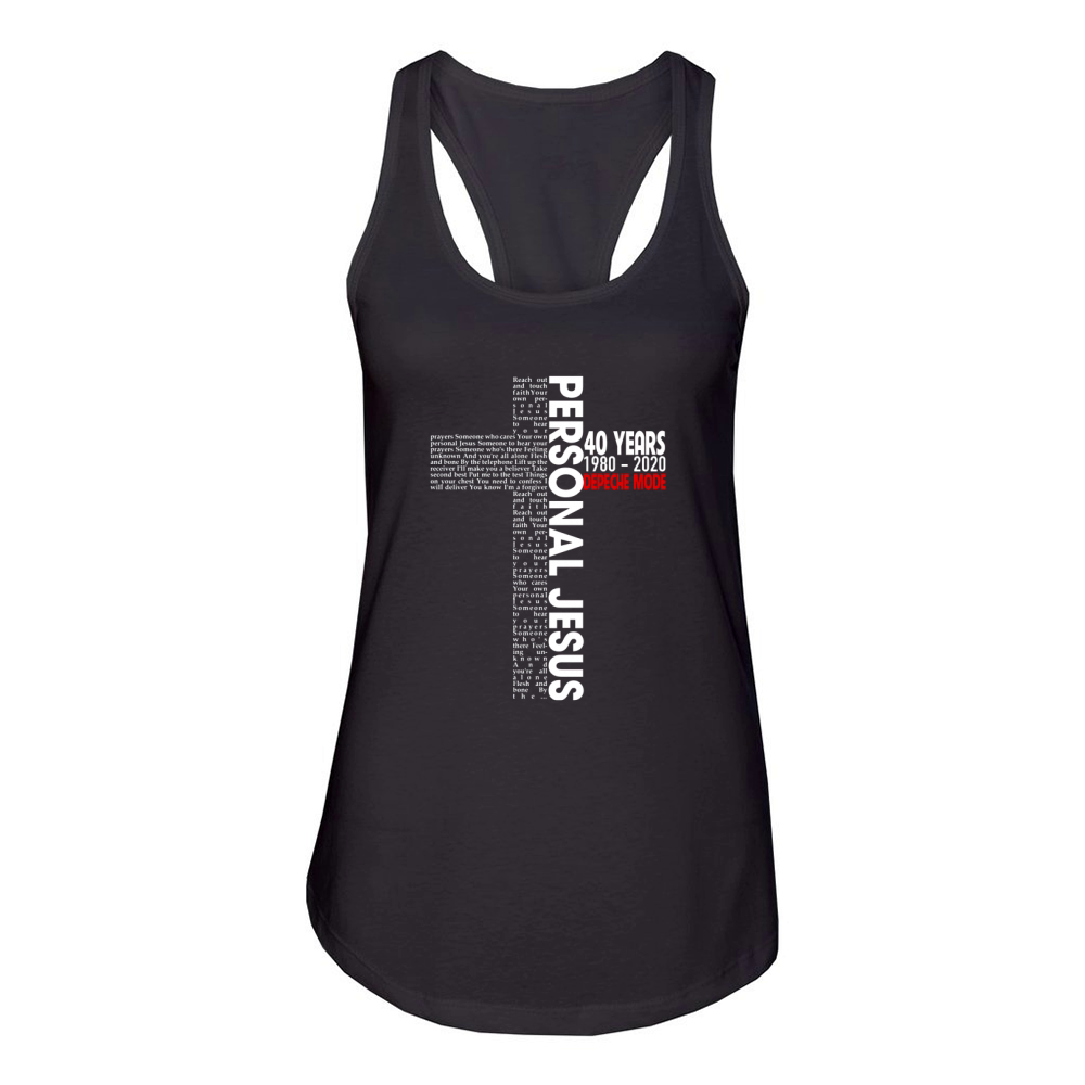 Personal Jesus Lyrics 50 Years Depeche Mode Women's Racerback Tank