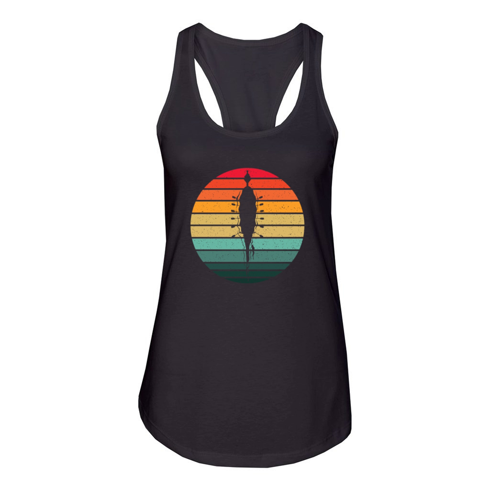Retro Rowing Crew Boat Vintage Rower Row Team Pun Women's Racerback Tank