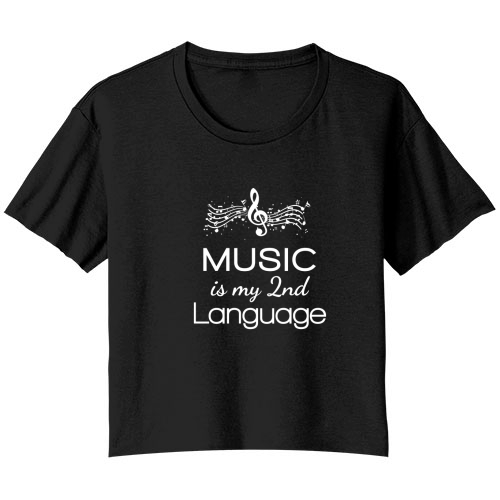 MUSIC Bella Ladies Flowy Crop T-shirt