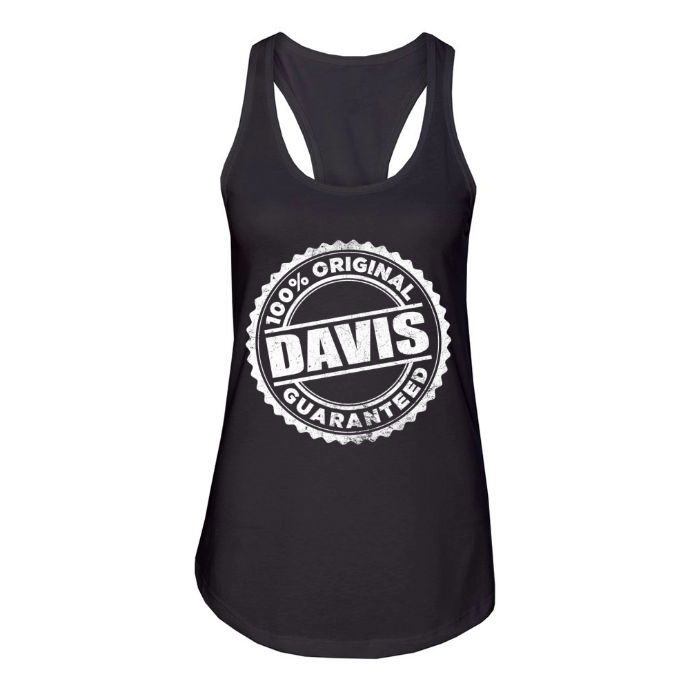 DAVIS  100 Percent  Original Guaranteed Women's Racerback Tank
