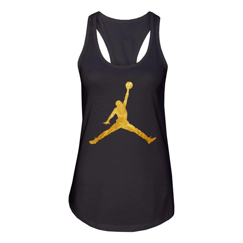 Gold Jordan Logo Tee Shirt, jordan, logo, air - Forever In My Heart Women's Racerback Tank
