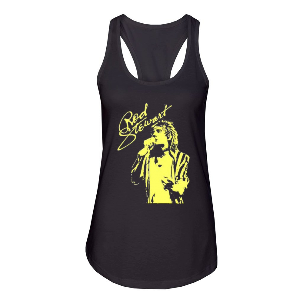 Rod Stewart  Rock Singer Rod Stewart Women's Racerback Tank