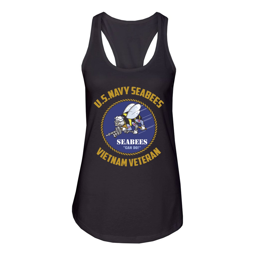 Us Navy Seabees Vietnam Veteran shirt Women's Racerback Tank