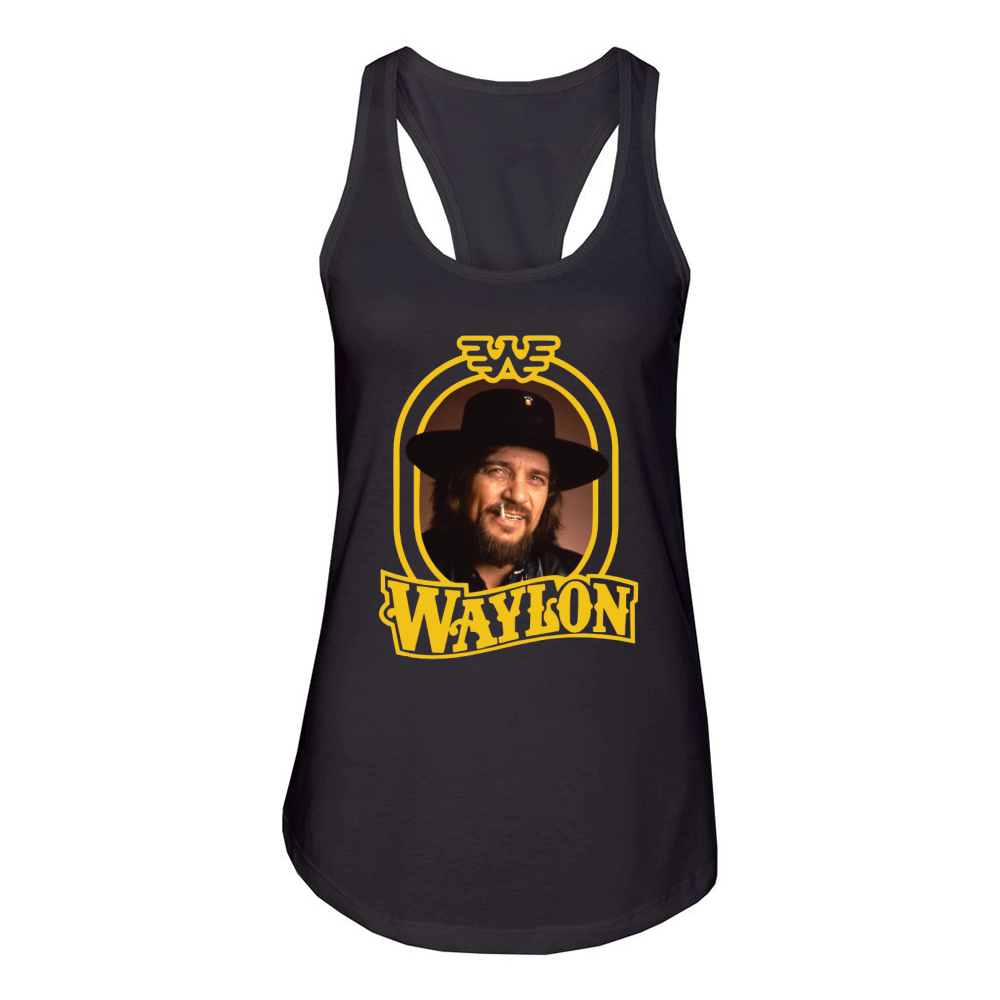 Waylon Jennings  T-Shirt Women's Racerback Tank