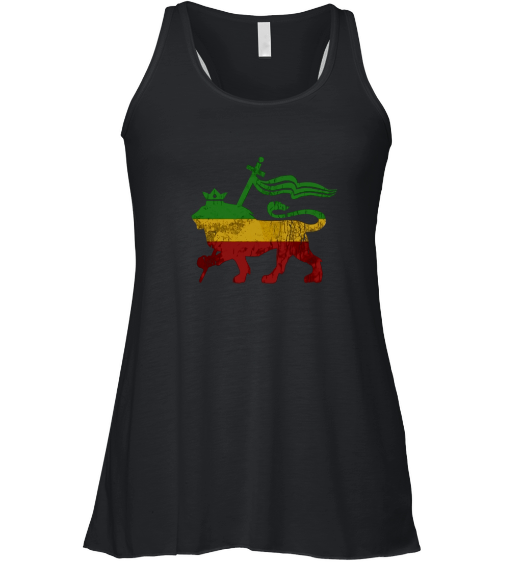 Tee-shirt Tee shirt Vintage Lion Of Judah Rasta Reggae de la Jamaïque Roots Women's Flowy Tank Top