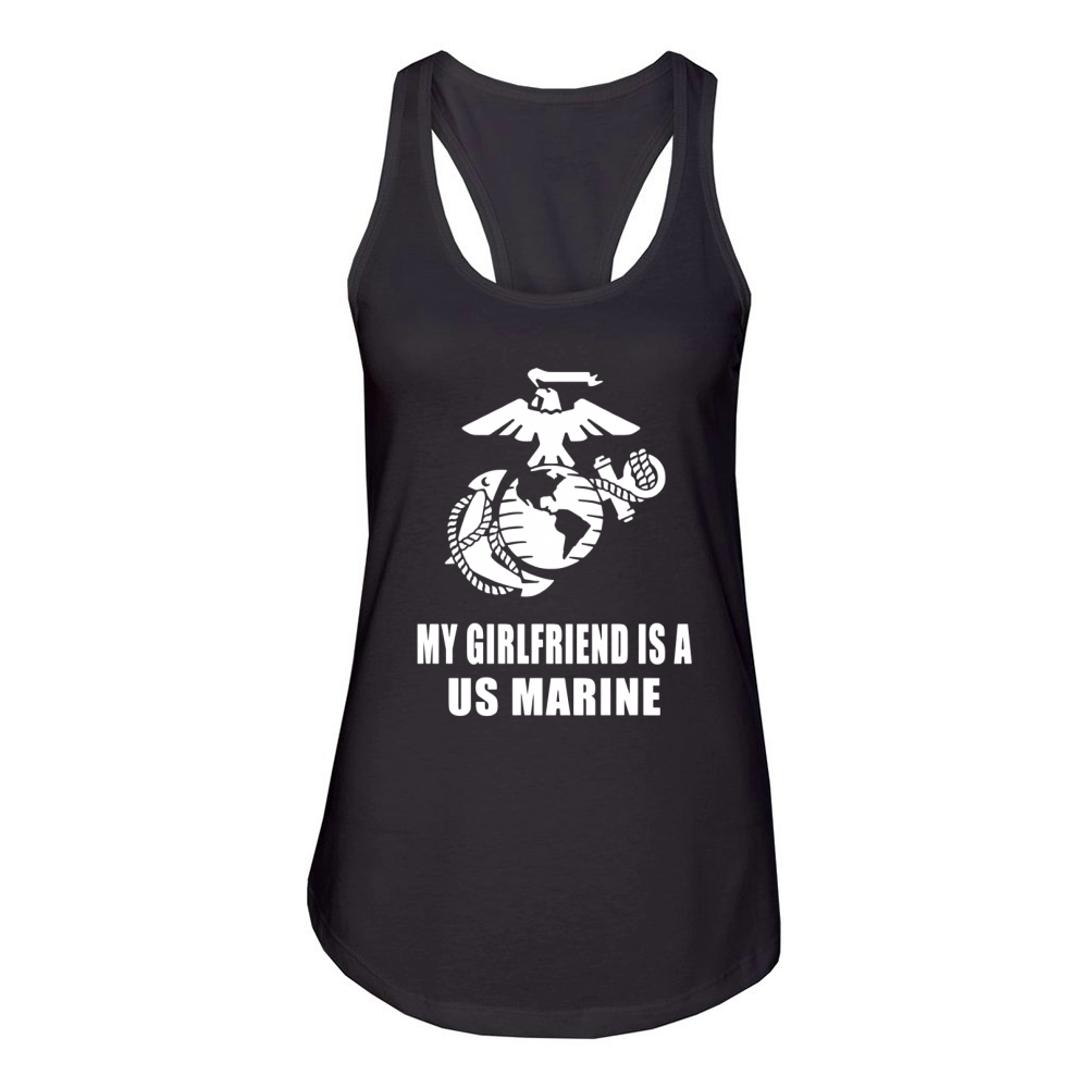 MY GIRLFRIEND IS A US MARINE Women's Racerback Tank