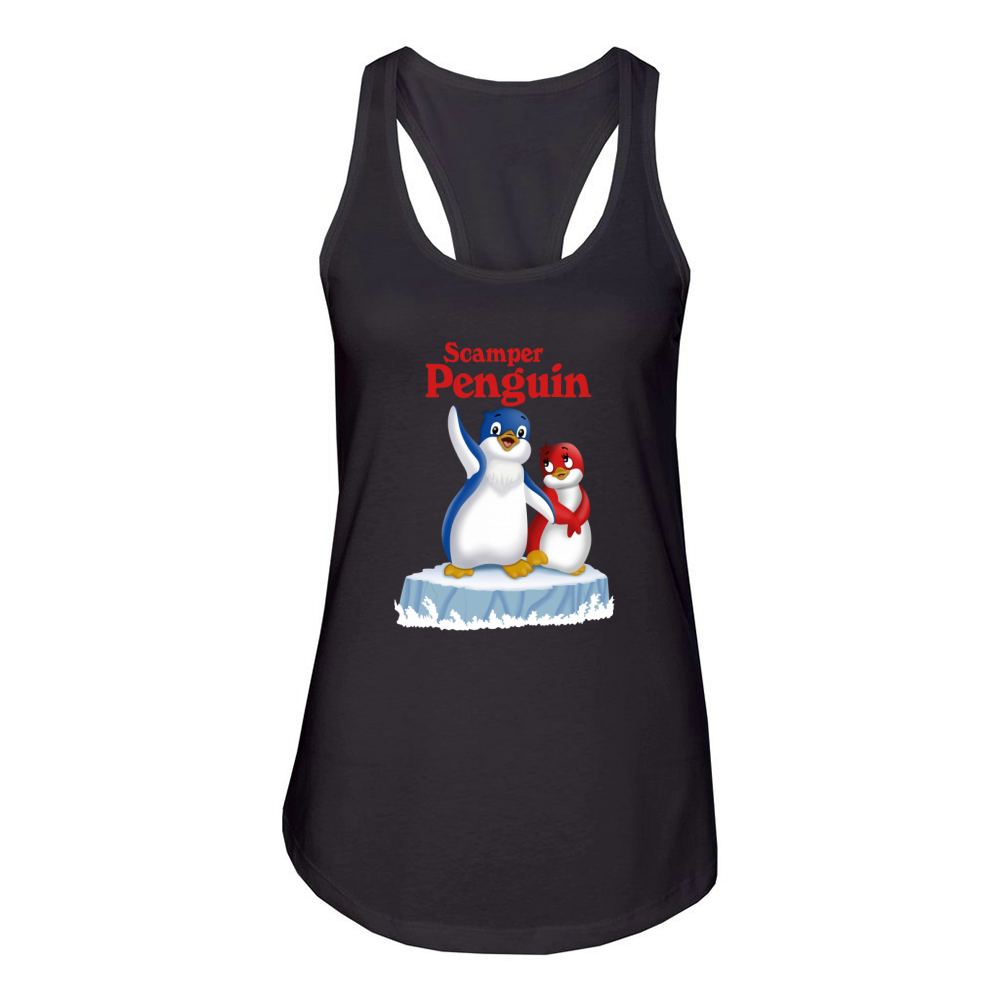 Scamper The Penguin Women's Racerback Tank