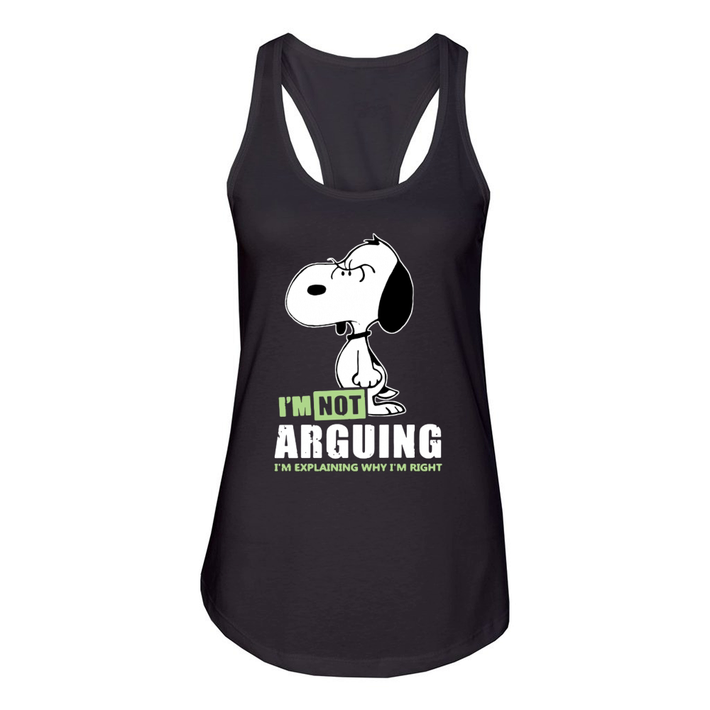 Snoopy Arguing Women's Racerback Tank