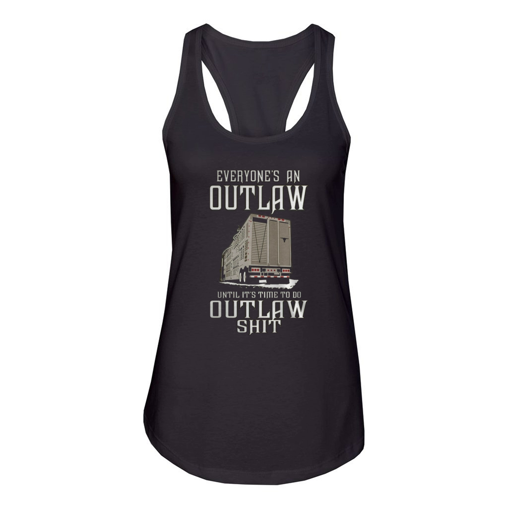 TRUCK DRIVER OUTLAW BULL HAULER Tshirts Women's Racerback Tank
