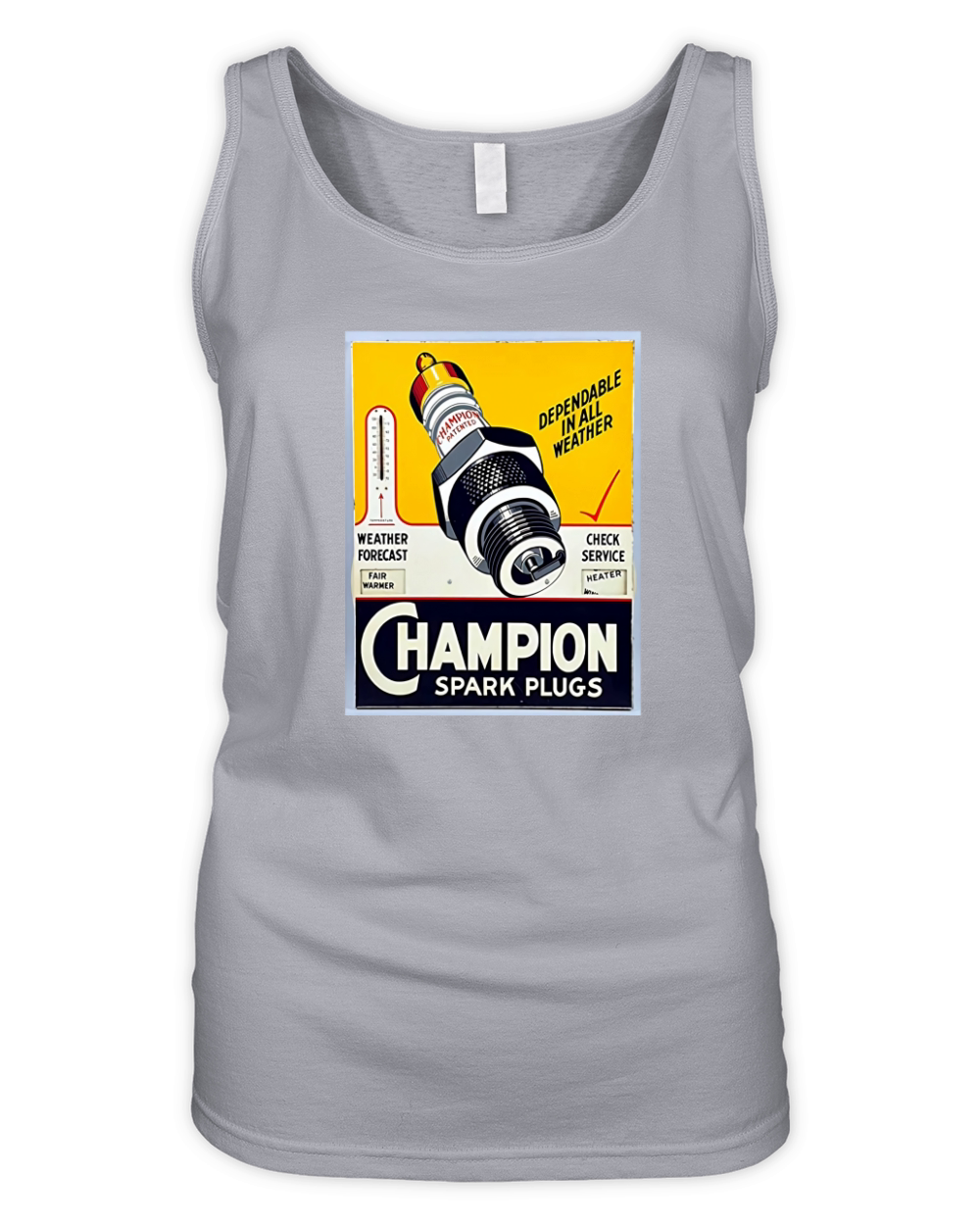 Vintage Champion Spark Plugs Shabby Chic Organic Women's Tank Top