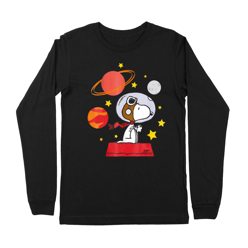 Peanuts Snoopy Space Pilot Mars, Moon And Saturn shirt Premium Long Sleeve