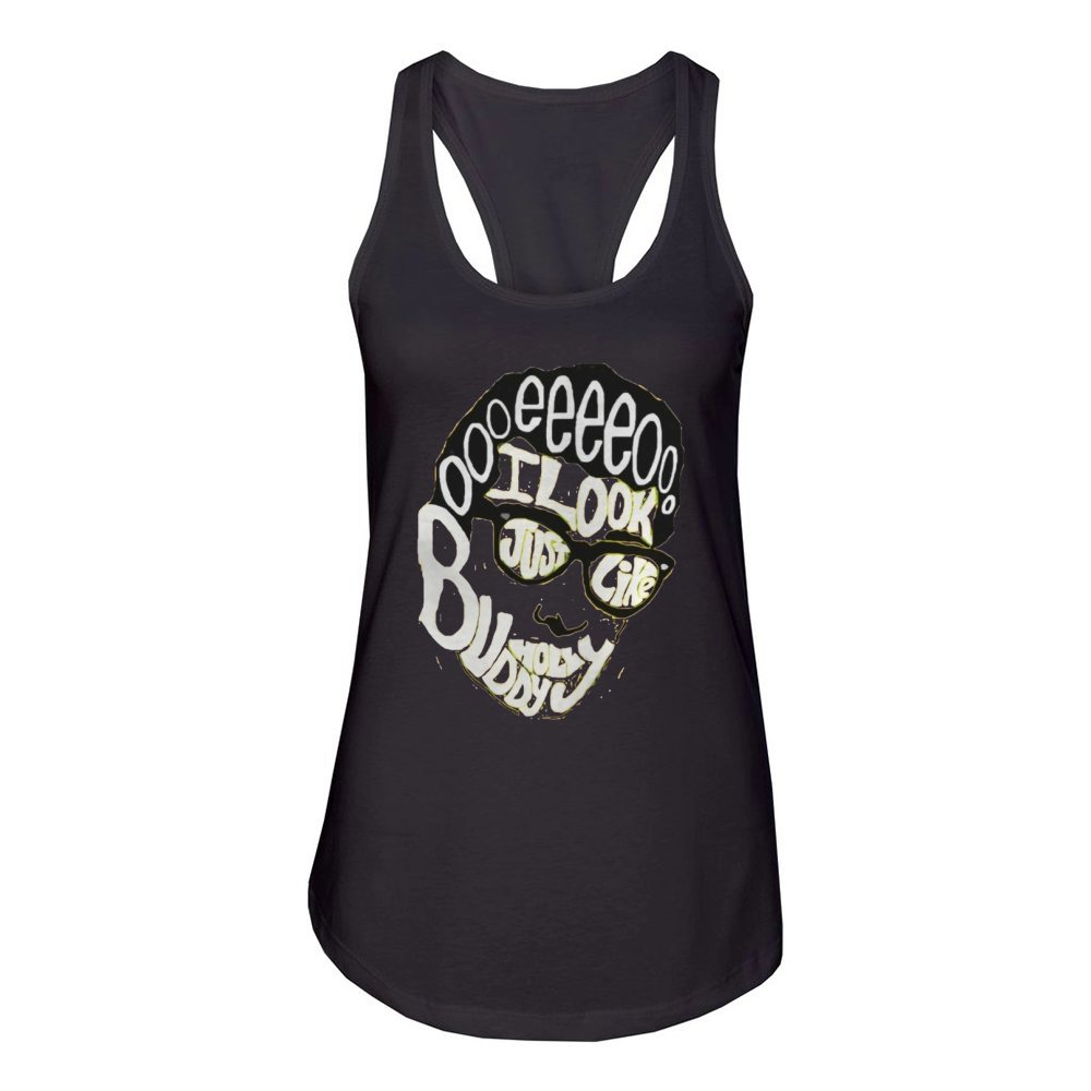Buddy Holly By Weezer Women's Racerback Tank